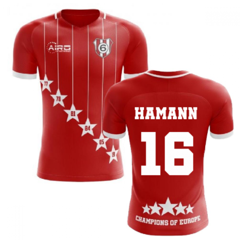 2022-2023 Liverpool 6 Time Champions Concept Football Shirt (Hamann 16)