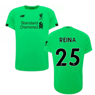 2019-2020 Liverpool Away Short Sleeve Goalkeeper Shirt (Green) (Reina 25)