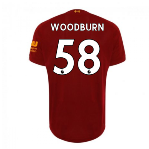 2019-2020 Liverpool Home Football Shirt (Woodburn 58) - Kids