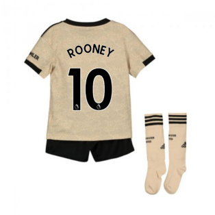 2019-2020 Man Utd Adidas Away Little Boys Mini Kit (ROONEY 10)