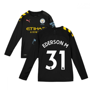 2019-2020 Manchester City Puma Away Long Sleeve Shirt (Kids) (EDERSON M 31)
