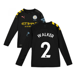 2019-2020 Manchester City Puma Away Long Sleeve Shirt (Kids) (WALKER 2)
