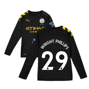 2019-2020 Manchester City Puma Away Long Sleeve Shirt (Kids) (WRIGHT PHILLIPS 29)