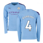 2019-2020 Manchester City Puma Home Long Sleeve Shirt (KOMPANY 4)