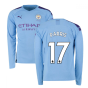 2019-2020 Manchester City Puma Home Long Sleeve Shirt (Parris 17)