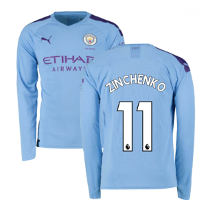 2019-2020 Manchester City Puma Home Long Sleeve Shirt (ZINCHENKO 11)