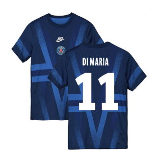 2019-2020 PSG Nike Pre-Match Training Shirt (Blue) (DI MARIA 11)