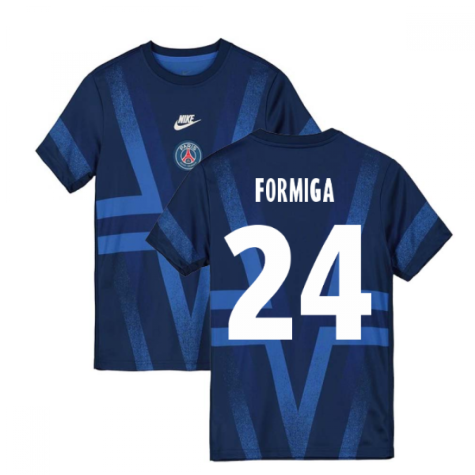 2019-2020 PSG Nike Pre-Match Training Shirt (Blue) (Formiga 24)