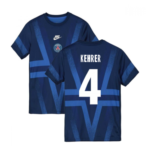 2019-2020 PSG Nike Pre-Match Training Shirt (Blue) (KEHRER 4)