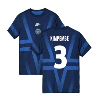 2019-2020 PSG Nike Pre-Match Training Shirt (Blue) (KIMPEMBE 3)