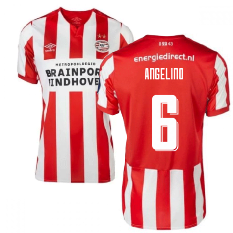2019-2020 PSV Eindhoven Home Football Shirt (Kids) (Angelino 6)