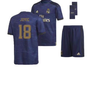 2019-2020 Real Madrid Away Youth Kit (Night Indigo) (Jovic 18)