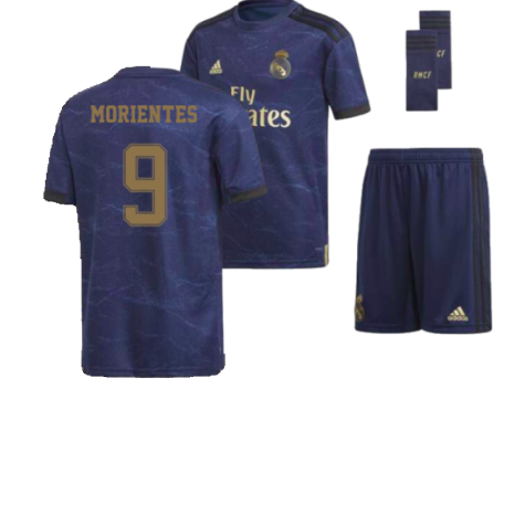 2019-2020 Real Madrid Away Youth Kit (Night Indigo) (MORIENTES 9)