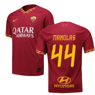 2019-2020 Roma Authentic Vapor Match Home Nike Shirt (MANOLAS 44)