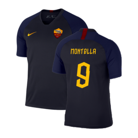2019-2020 Roma Training Shirt (Dark Obsidian) (MONTELLA 9)