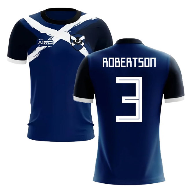2025-2026 Scotland Flag Concept Football Shirt (Robertson 3)