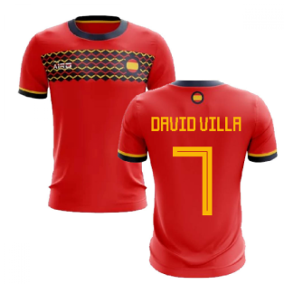 2022-2023 Spain Home Concept Football Shirt (David Villa 7)