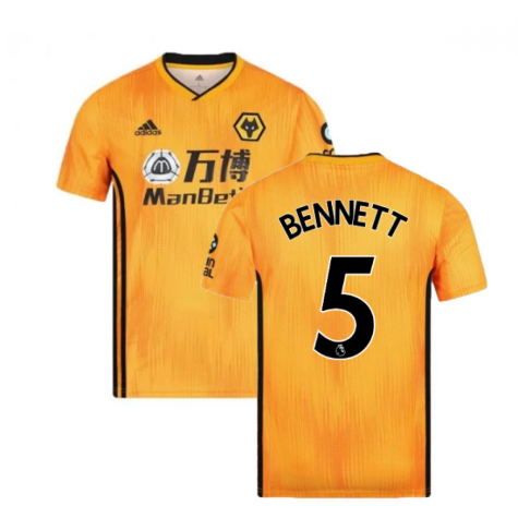 2019-2020 Wolves Home Football Shirt (BENNETT 5)