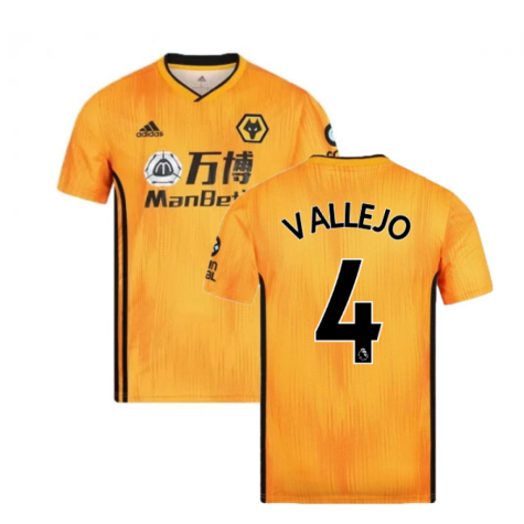 2019-2020 Wolves Home Football Shirt (Vallejo 4)