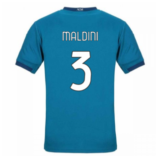 2020-2021 AC Milan Puma Third Football Shirt (MALDINI 3)