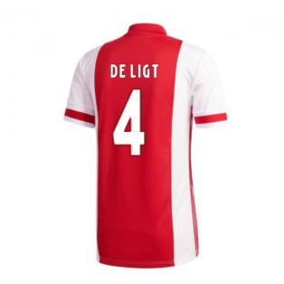 2020-2021 Ajax Adidas Home Football Shirt (DE LIGT 4)