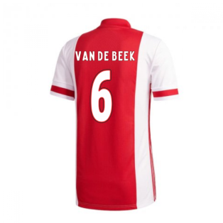 2020-2021 Ajax Adidas Home Football Shirt (VAN DE BEEK 6)