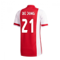 2020-2021 Ajax Adidas Home Shirt (Kids) (DE JONG 21)