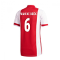 2020-2021 Ajax Adidas Home Shirt (Kids) (VAN DE BEEK 6)