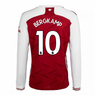 2020-2021 Arsenal Adidas Home Long Sleeve Shirt (BERGKAMP 10)