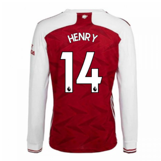 2020-2021 Arsenal Adidas Home Long Sleeve Shirt (HENRY 14)