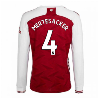 2020-2021 Arsenal Adidas Home Long Sleeve Shirt (MERTESACKER 4)