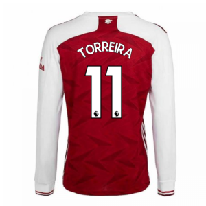 2020-2021 Arsenal Adidas Home Long Sleeve Shirt (TORREIRA 11)