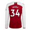 2020-2021 Arsenal Adidas Home Long Sleeve Shirt (XHAKA 34)