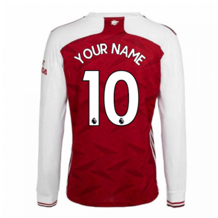 2020-2021 Arsenal Adidas Home Long Sleeve Shirt (Your Name)