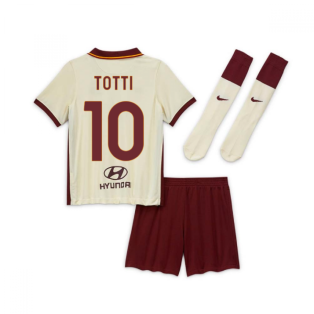 2020-2021 AS Roma Away Nike Little Boys Mini Kit (TOTTI 10)