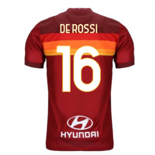 2020-2021 AS Roma Home Nike Football Shirt (Kids) (DE ROSSI 16)