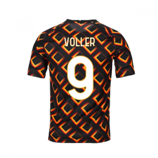 2020-2021 AS Roma Nike Pre-Match Training Jersey (Black) (VOLLER 9)