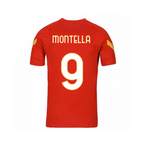 2020-2021 AS Roma Nike Training Shirt (Red) - Kids (MONTELLA 9)