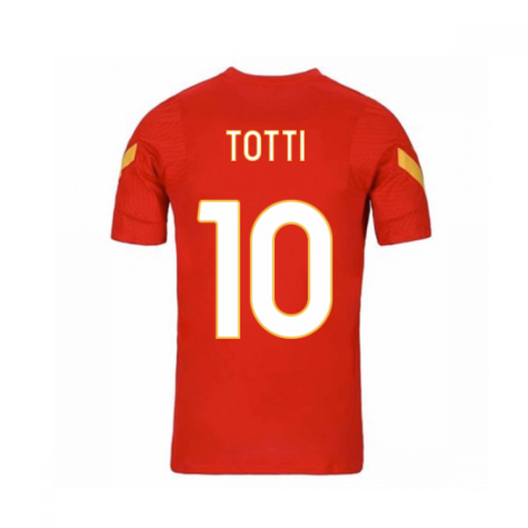 2020-2021 AS Roma Nike Training Shirt (Red) - Kids (TOTTI 10)