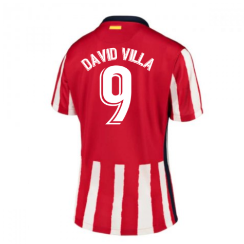 2020-2021 Atletico Madrid Home Nike Shirt (Ladies) (DAVID VILLA 9)