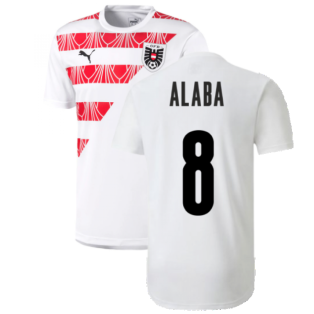2020-2021 Austria Stadium Jersey (White) (ALABA 8)
