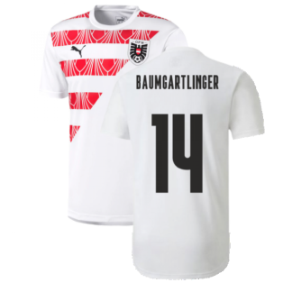 2020-2021 Austria Stadium Jersey (White) (BAUMGARTLINGER 14)