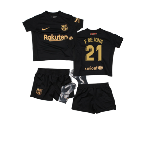 2020-2021 Barcelona Away Baby Kit (F DE JONG 21)
