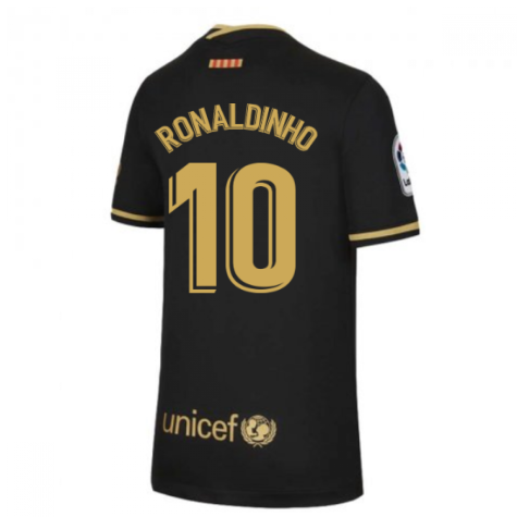2020-2021 Barcelona Away Nike Shirt (Kids) (RONALDINHO 10)