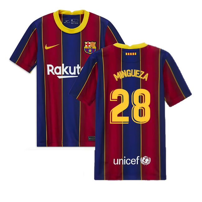 2020-2021 Barcelona Home Jersey (Kids) (MINGUEZA 28)