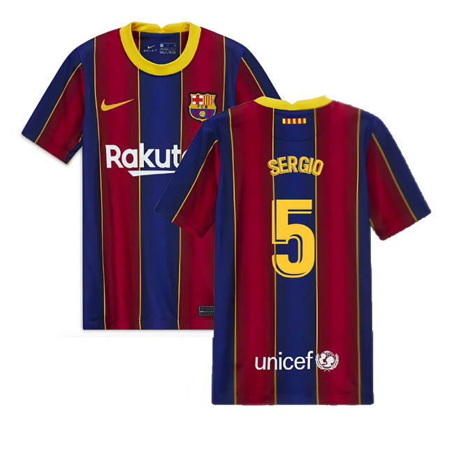 2020-2021 Barcelona Home Jersey (Kids) (SERGIO 5)