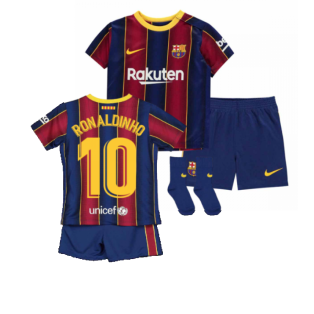 2020-2021 Barcelona Home Nike Baby Kit (RONALDINHO 10)