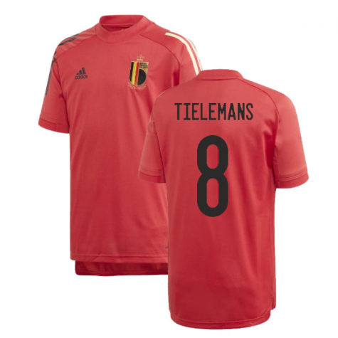 2020-2021 Belgium Adidas Training Shirt (Red) - Kids (TIELEMANS 8)