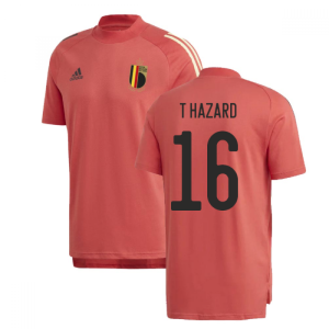 2020-2021 Belgium Adidas Training Tee (Red) (T HAZARD 16)
