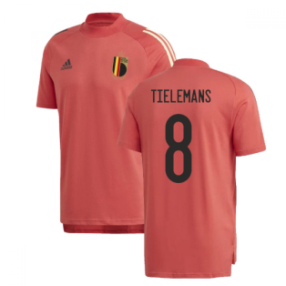 2020-2021 Belgium Adidas Training Tee (Red) (TIELEMANS 8)